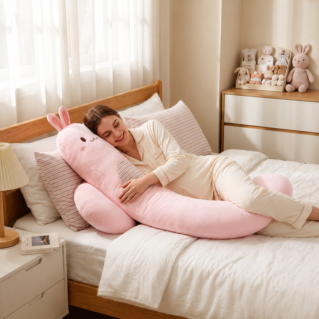 BunnyMaman — Coussin de grossesse lapin corps entier