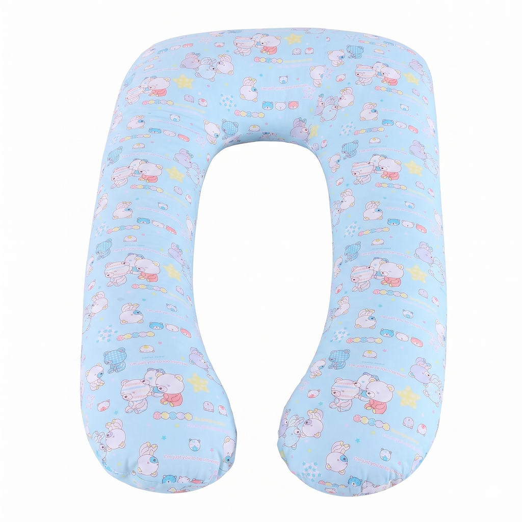 DouxKawaii | Coussin de Grossesse en U Corps Entier — Imprimé Animaux