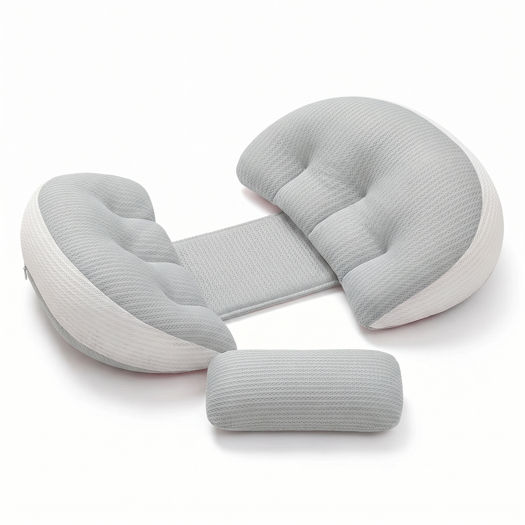 NestConfort | Coussin Grossesse Ergonomique Respirant — 1 Coussin Offert
